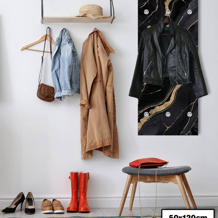 Garderobe - Sort og Guld Flydende for engroshandel hos Queence