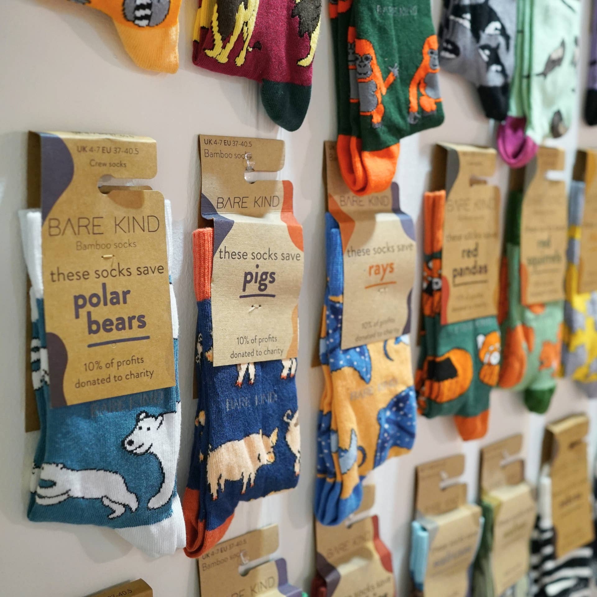 Bare Kind Socks – wholesale Retailer display – Apparel – Mini Hooks | Sock Wall | POS | 20 mini hooks2
