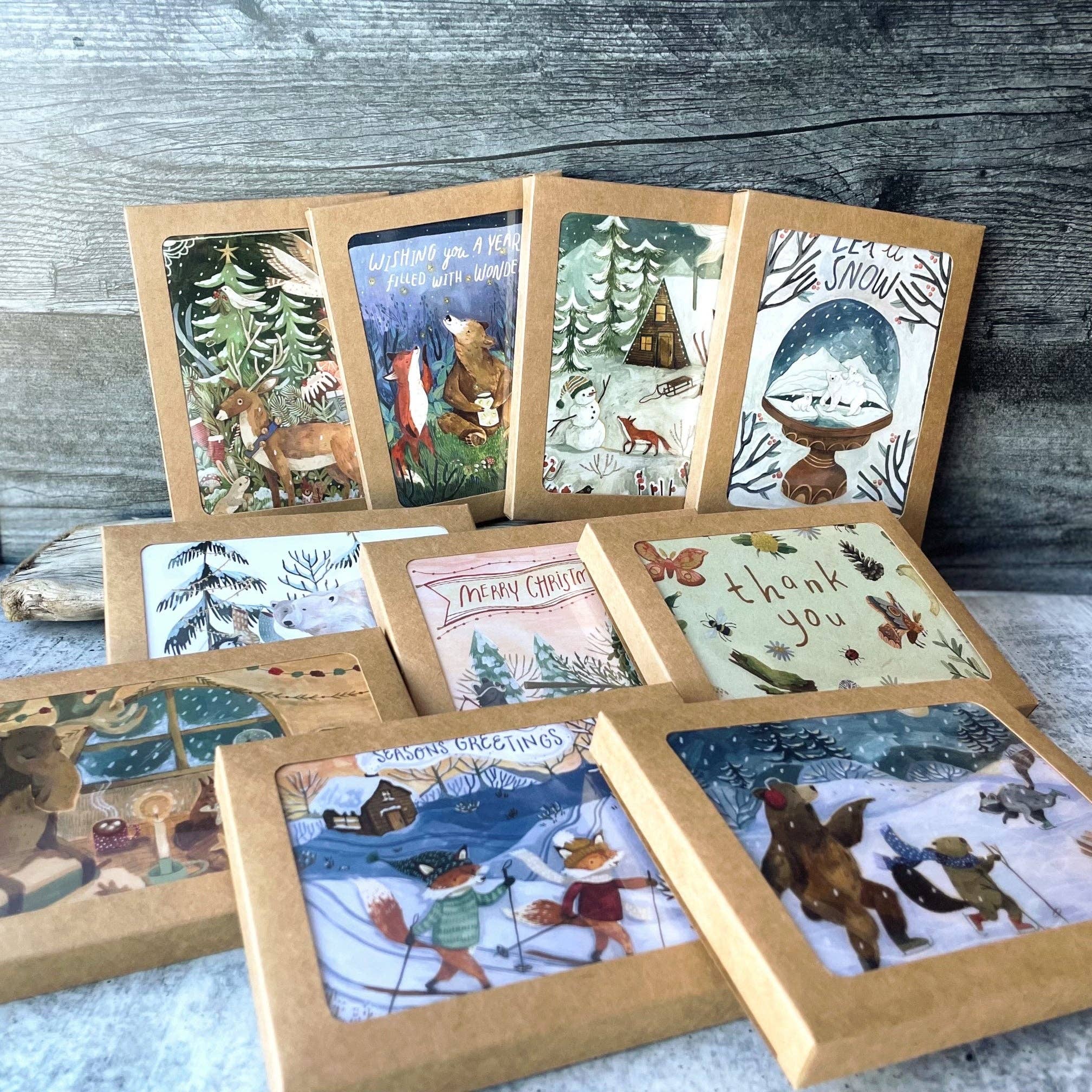 Canyon & Cove Art - Wholesale Christmas Card - Warmest Wishes Holiday Cards (Boxed Card Set2