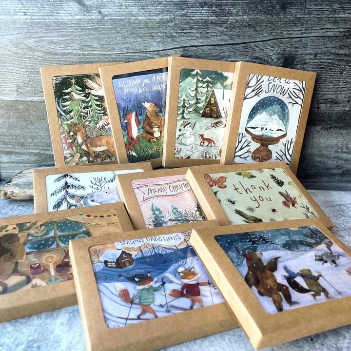 Canyon & Cove Art - Wholesale Christmas Card - Warmest Wishes Holiday Cards (Boxed Card Set2