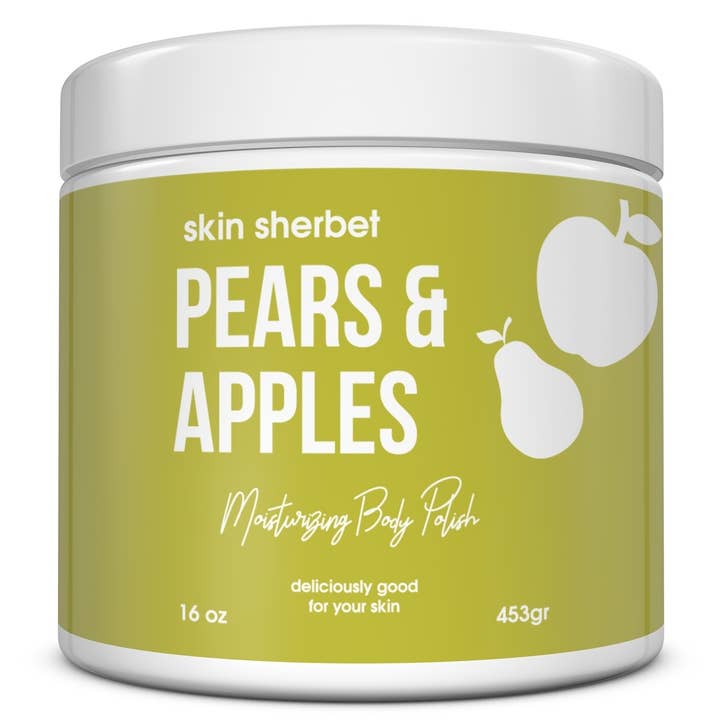 Skin Sherbet Pear & Apples Body Polish Salt Scrub - 23oz for wholesale by The Midwest Sea Salt Company