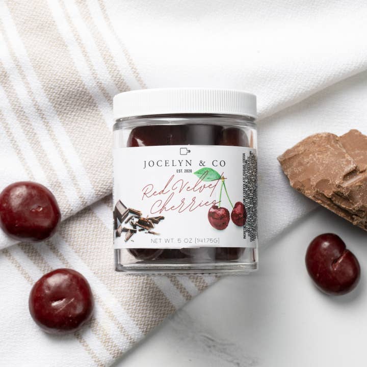 Red Velvet Cherries for wholesale by Jocelyn & Co