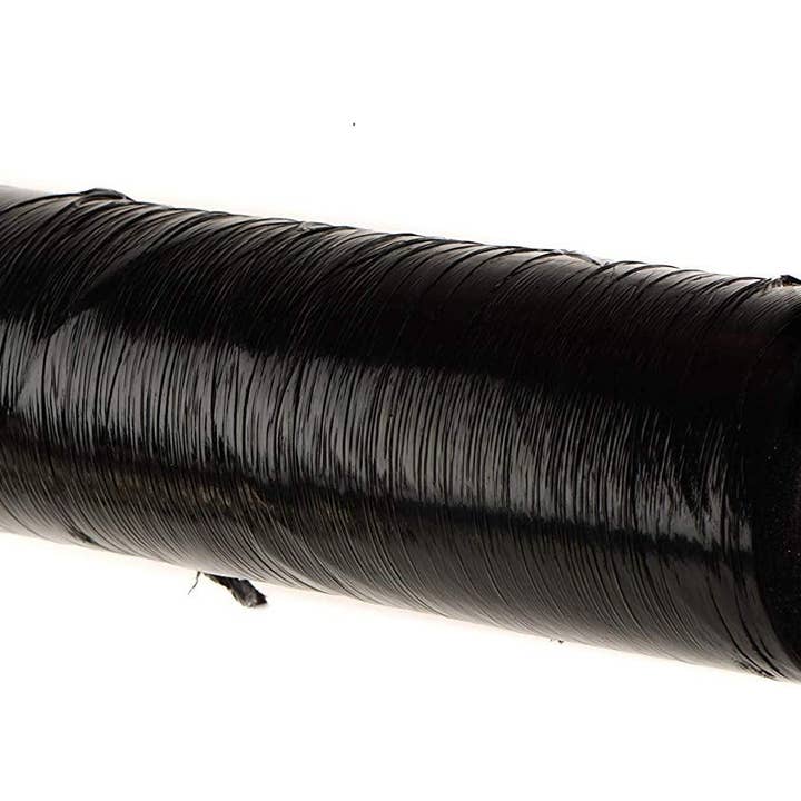 EcoQuality - Wholesale Craft Supplies - Black Stretch Film Wrap 80 Gauge Thick 18" x 1500 Ft - Durab