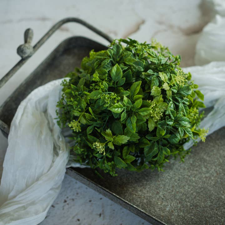 Bola de hoja de guisante y boj de 7,50" para venta al por mayor de Ragon House