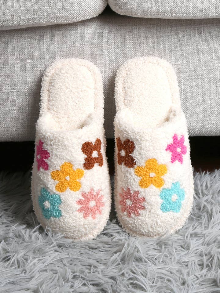 MiMi Wholesale - Wholesale Slippers - Women's - JCL6122 Super Lux Daisy Slippers