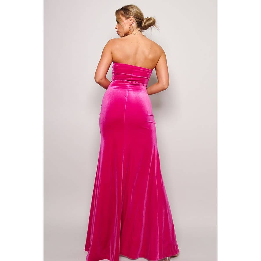 CEFIAN FASHION - Vente Robe de soirée – femme - *ROBE LONGUE EN VELOURS ALL YOURS SWEETHEART POUR LE NOUVEL AN*3