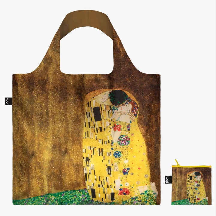 LOQI – Großhandel Tragetasche – Unisex – LOQI Tasche aus recyceltem Material mit Motiv von Gustav Klimts »Der Kuss«1