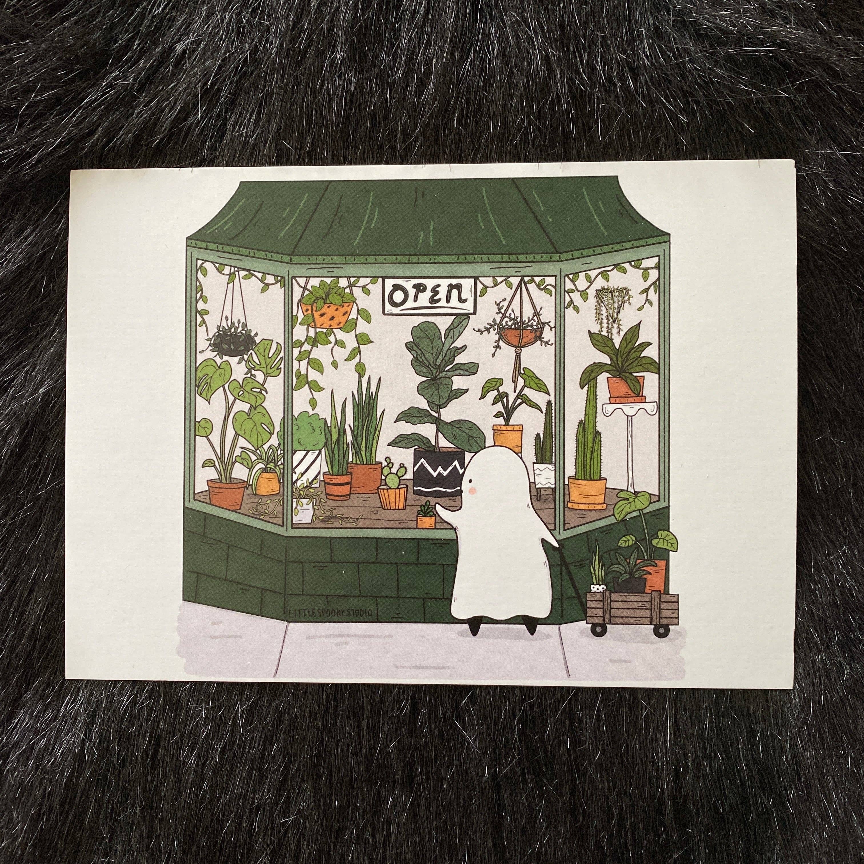 Little Spooky Studio - Wholesale Art Print - Plant Shop Art Print1