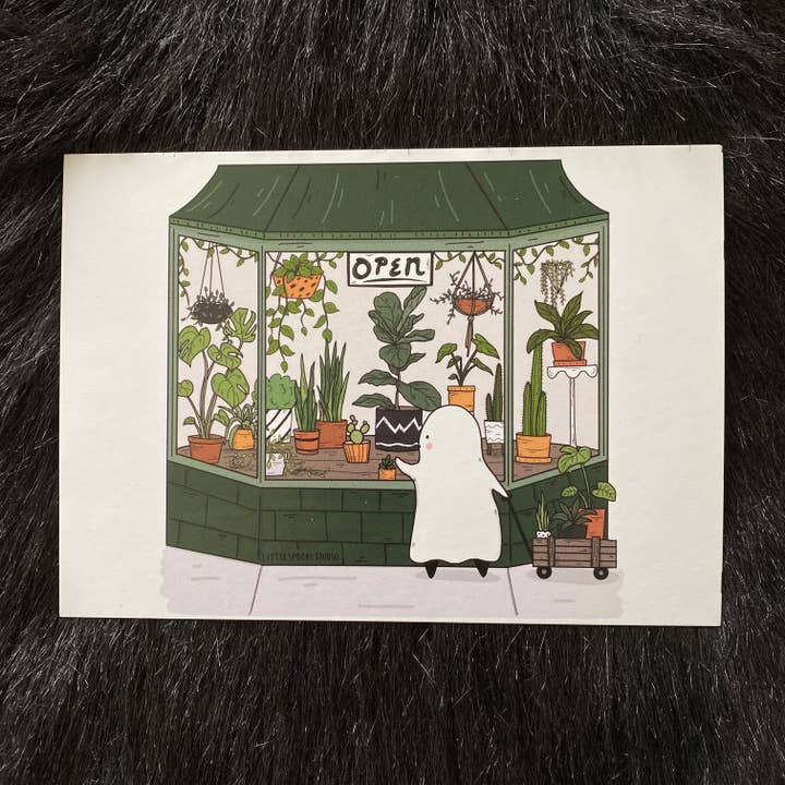 Little Spooky Studio - Wholesale Art Print - Plant Shop Art Print1