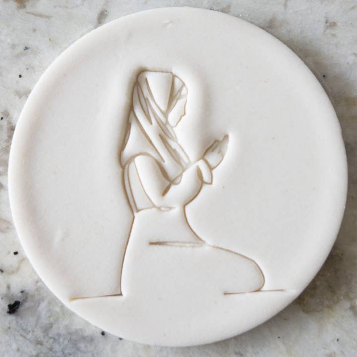 Praying Woman Cookie Biscuit Stamp Eid Ramadan for wholesale by Cut Bake Stamp
