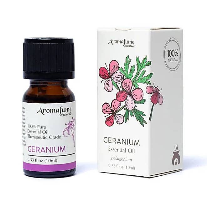 Aromafume Geranium Essential Oil 10ml for wholesale by La Boîte à Cailloux