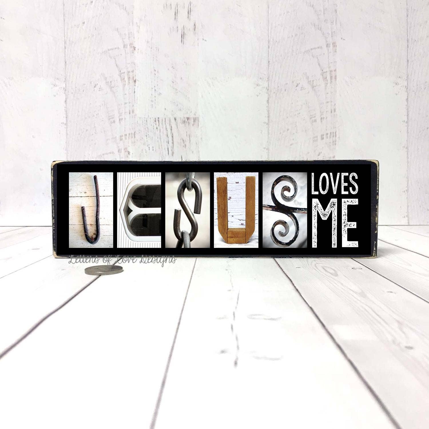 Letters Of Love Designs - Wholesale Wall Sign - Jesus Loves Me Sign, Christian Gifts & Religious Home Decor2