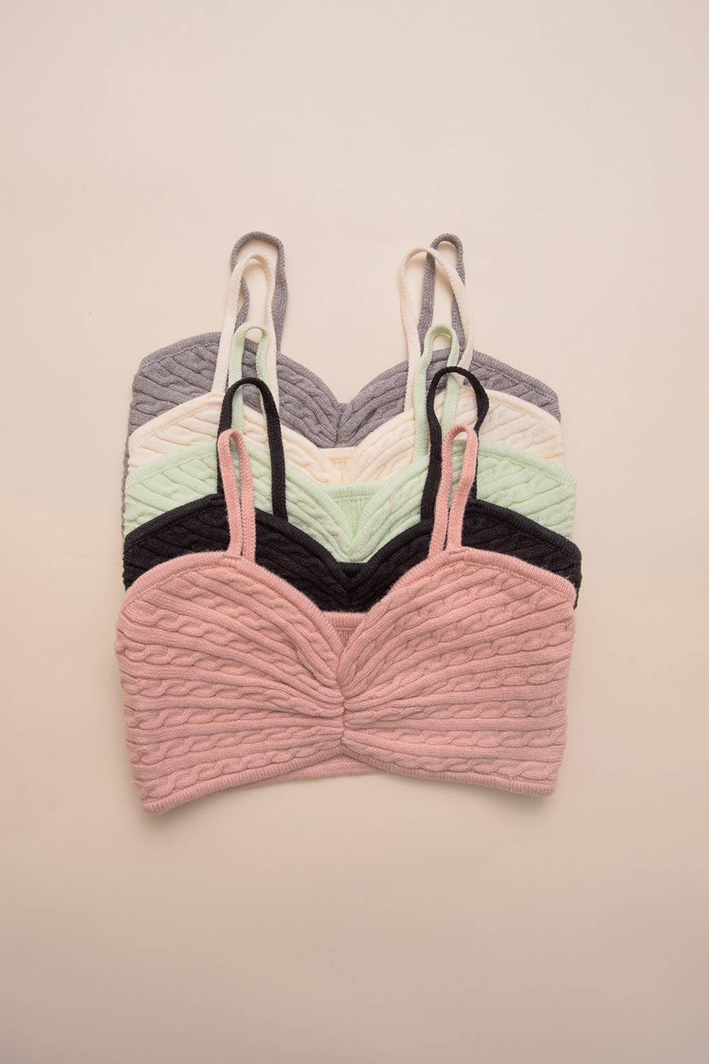Leto Accessories - Wholesale Bralette - Women's - Knit Pattern Brami - Layering for Fall and Winter4