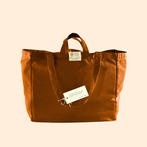 Pure Mitti - Wholesale Tote Bag - Unisex - Sustainability Love:Multi-Pocket Cotton Tote Terracotta1