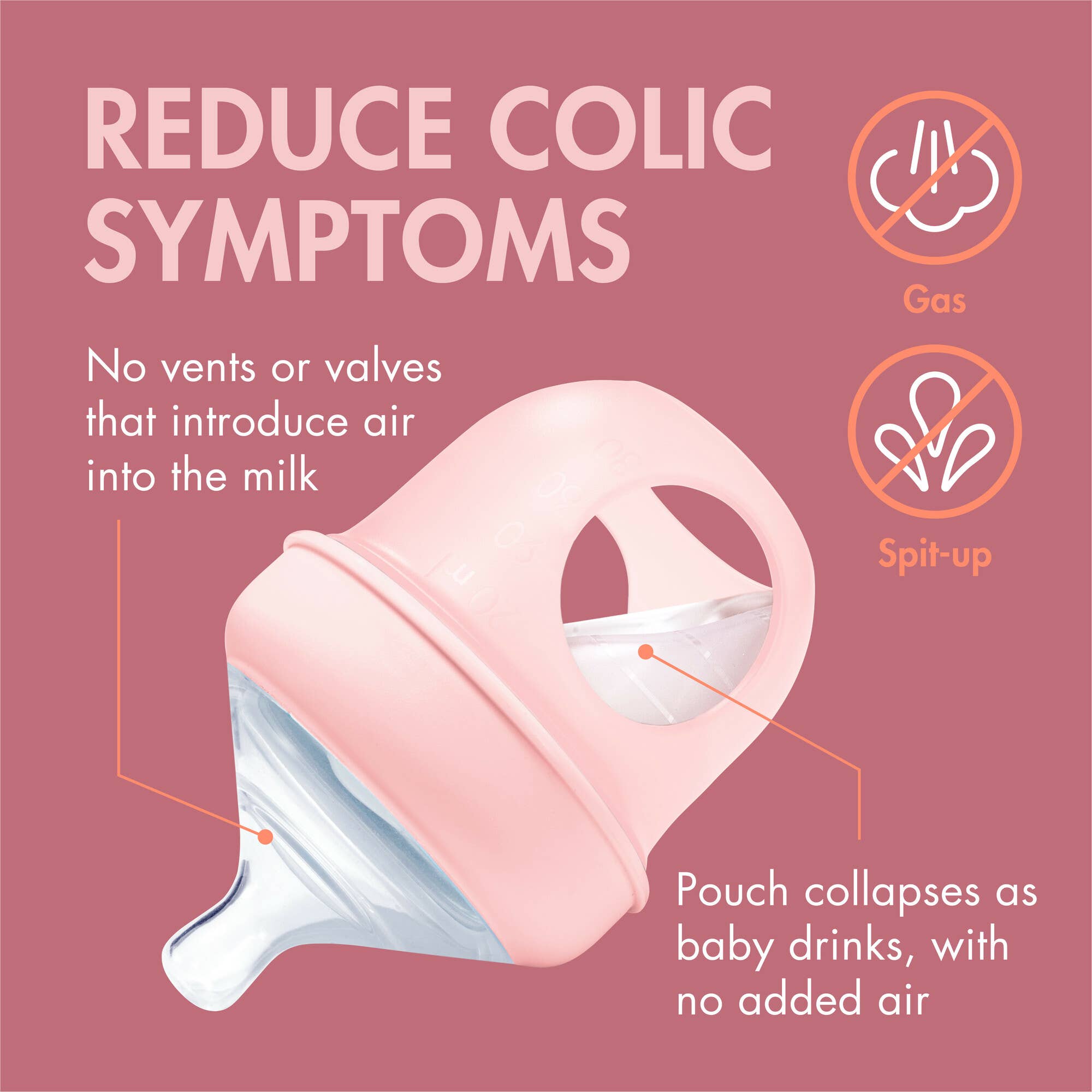 TOMY - Wholesale Baby Bottle - TOMY Boon Nursh Bottle - 3 Bottles - Pink Multicolor6