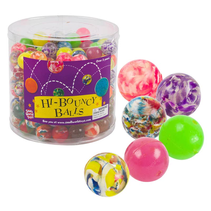 Deluxe Import Trading - Wholesale Sports Ball - Kids - Hi-Bouncy Balls- 1''- Assorted Colors0