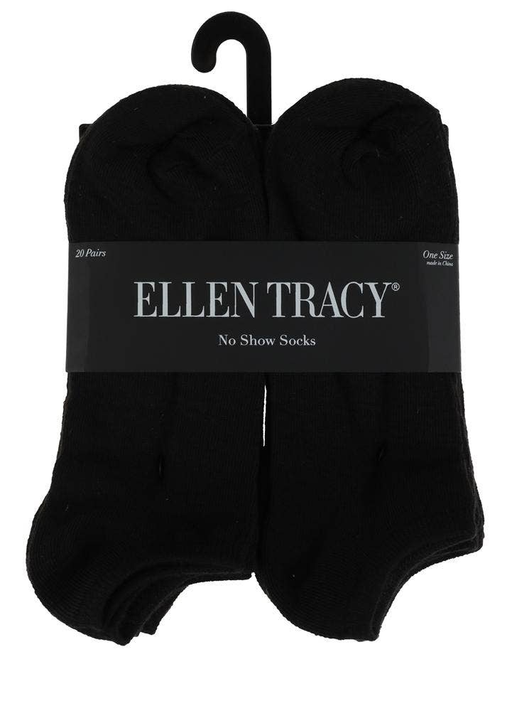 Ellen Tracy - Wholesale Socks - Women's - Womens 20 Pack no Show Socks1