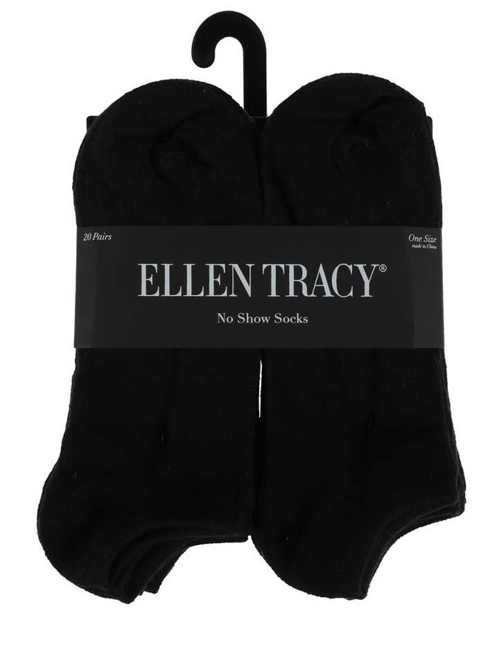 Ellen Tracy - Wholesale Socks - Women's - Womens 20 Pack no Show Socks1
