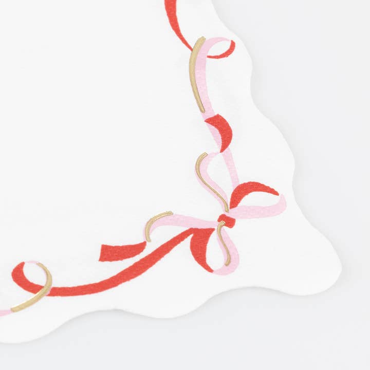 Meri Meri - Wholesale Disposable Napkin - Ribbon Bow Small Napkins1