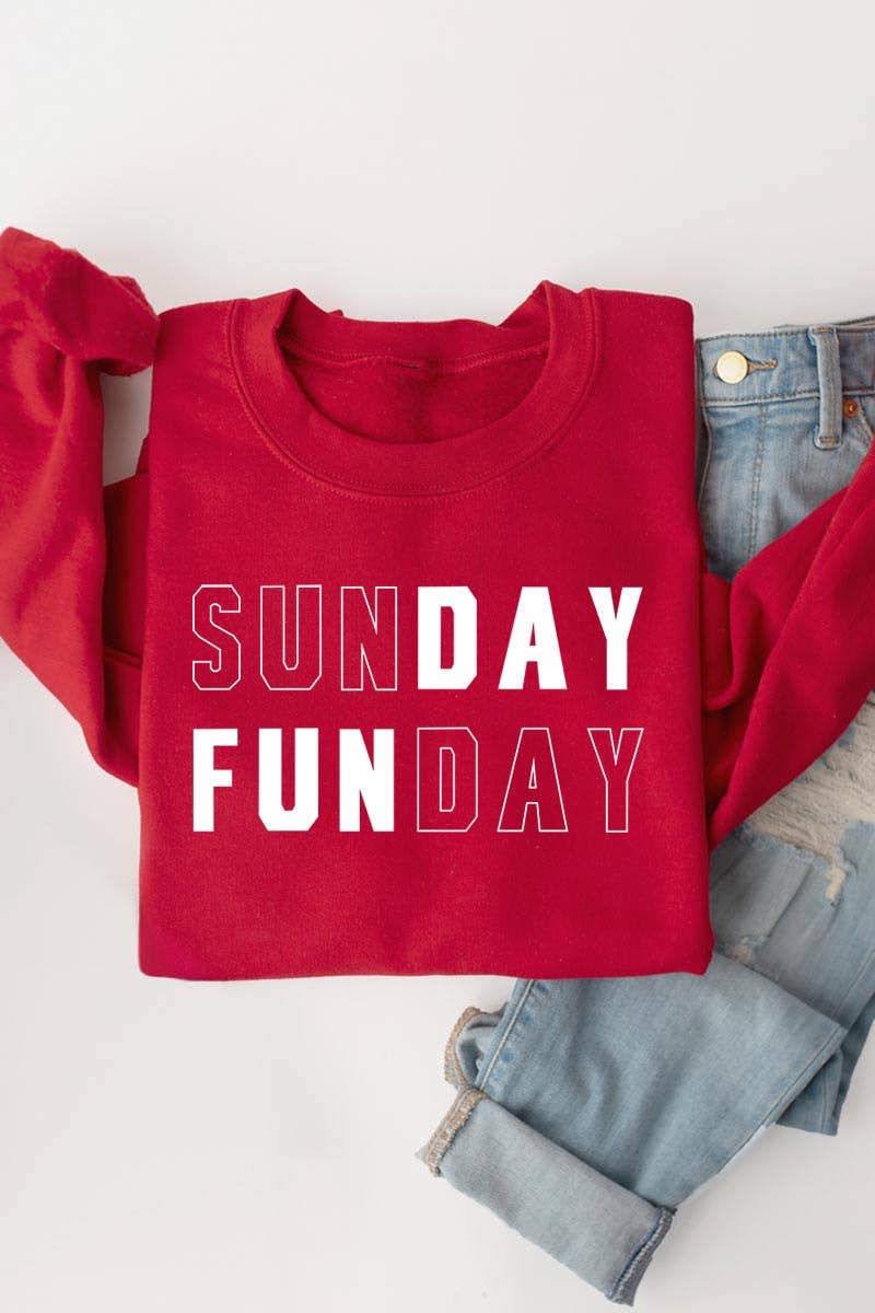 COLORBEAR - Vente Sweat-shirt à imprimés – femme - Chandails en molleton à motif graphique Sunday Funday6