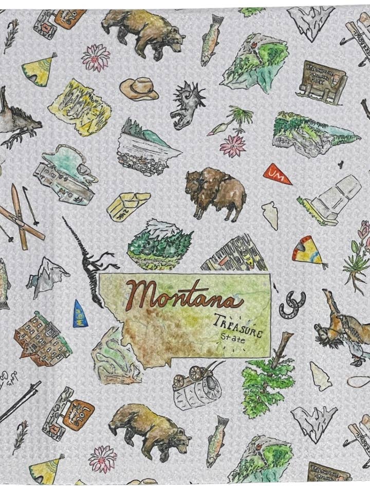 Montana tea towel for wholesale by Wet-it!