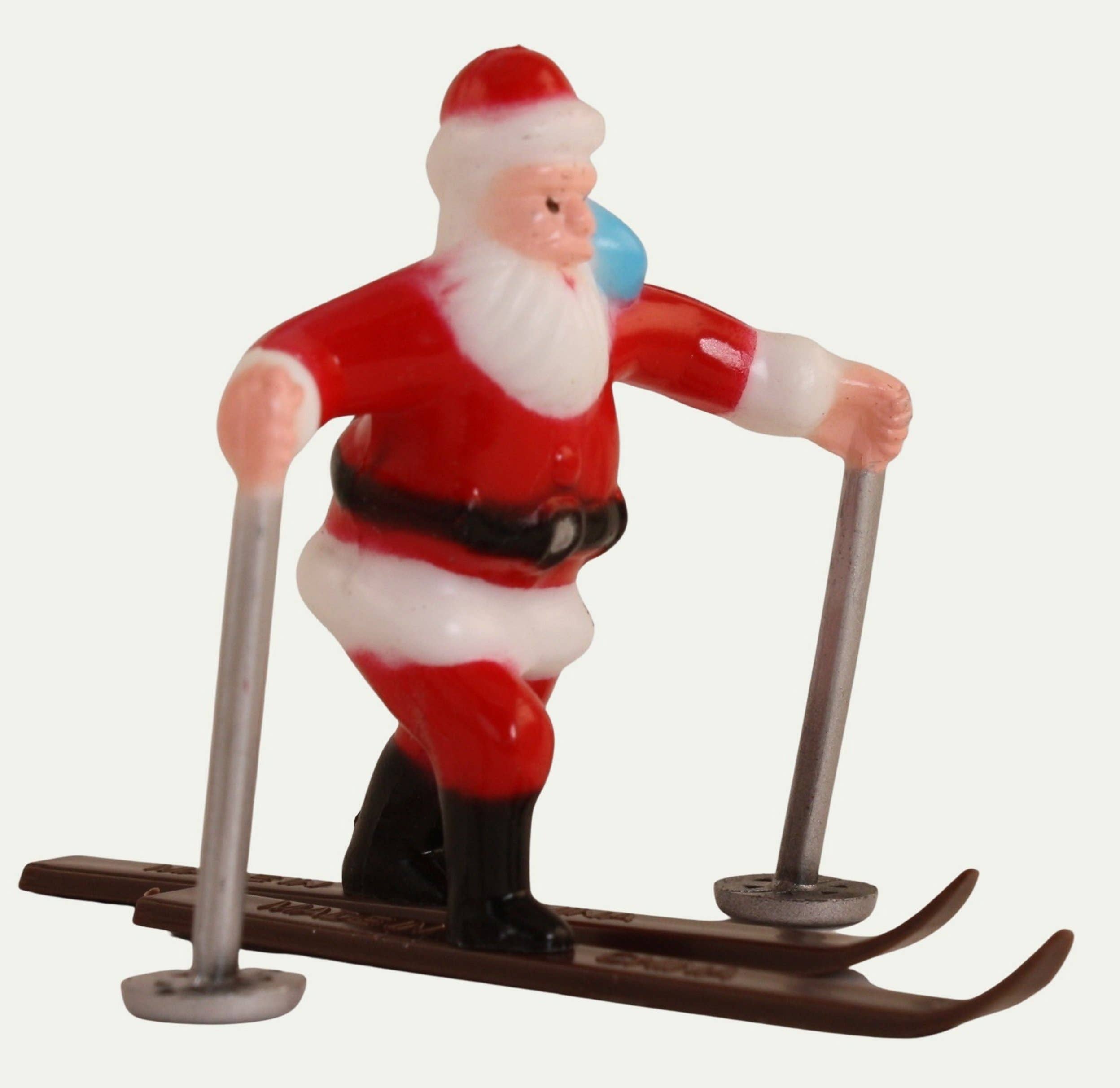 mix 60s Vintage Style Santa Skiers  Figurines - Set of Two for wholesale on Faire1