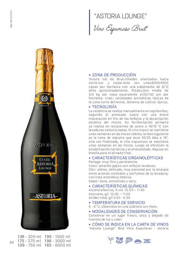 Metina SAS - Wholesale Champagne/Sparkling Wine - Cuvée Lounge Sparkling Brut Astoria It's Lounge Time! 75 cl.2