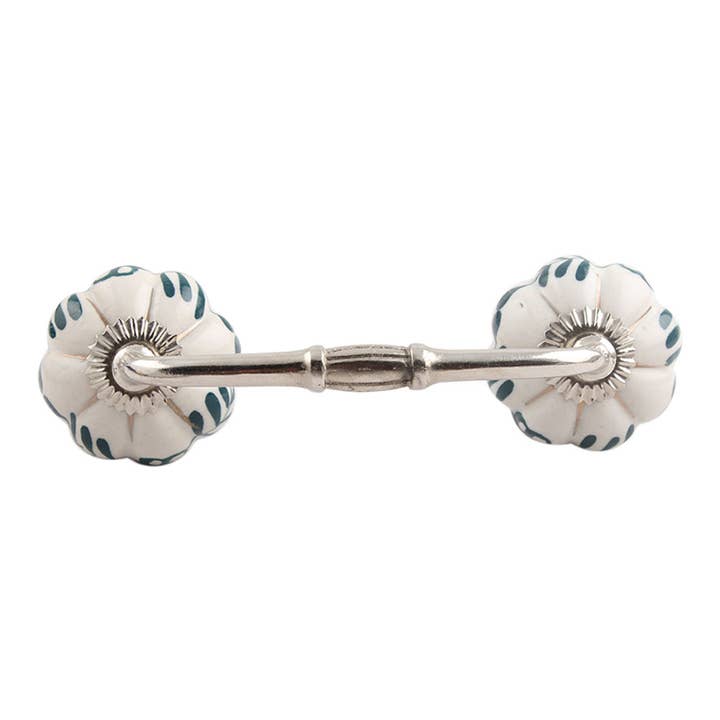 Blue Ceramic Bar Handle for Dresser and Cabinet (12 Piece) for wholesale by Daana Paani LLC