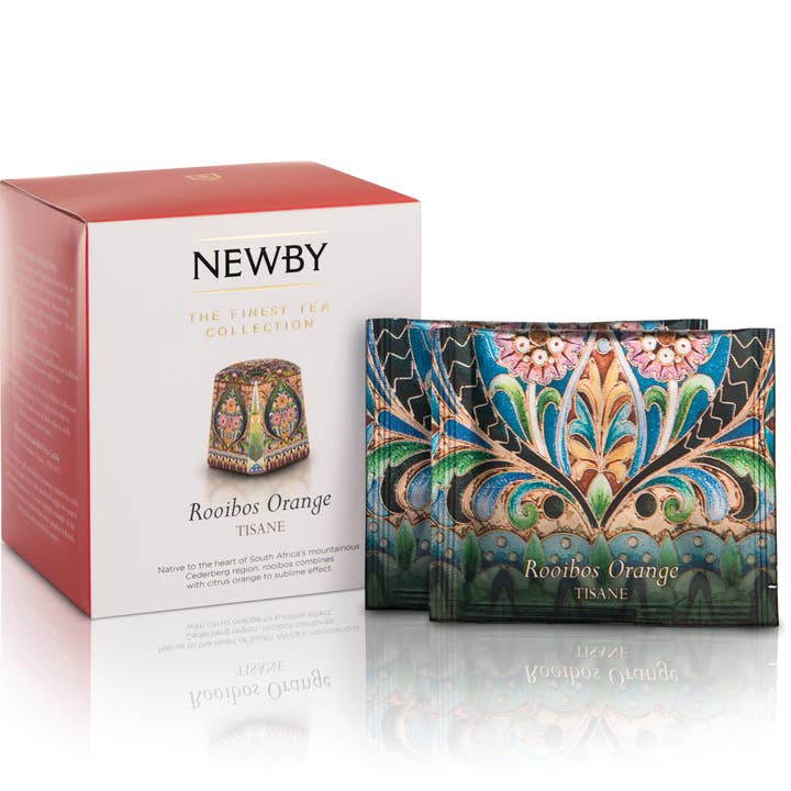 Newby Teas USA - Wholesale Tea Bags - Rooibos Orange - Fuso 15 Count - Silken Pyramid (Copy)