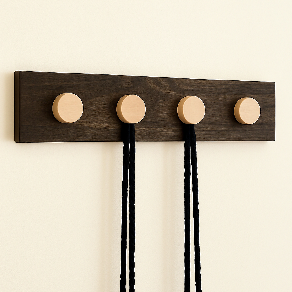 Atelier HM Design - Wholesale Wall Hook - Bathroom wall hook, natural wood holder, 20 inches4