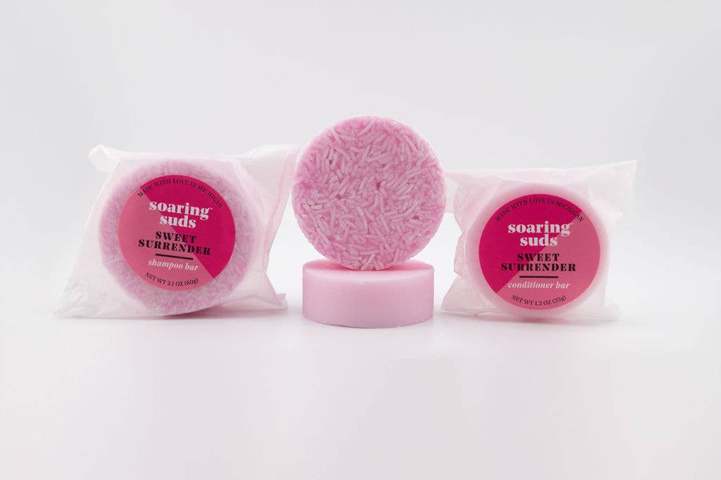 Soaring Suds Soap Co., LLC - Wholesale Shampoo Puck/Solid Shampoo - Sweet Surrender Shampoo and Conditioner Bars2