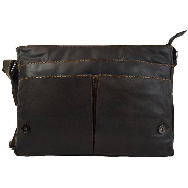 Greenwood Leather - Wholesale Laptop Bag - Men's - Leather Shoulder Laptop Bag Gent - GW1175