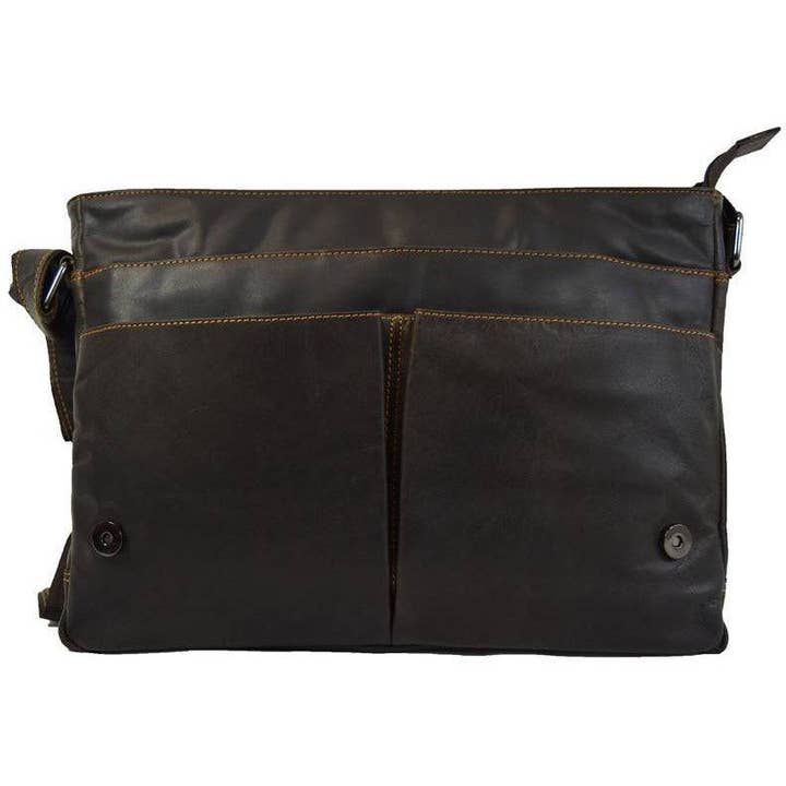 Greenwood Leather - Wholesale Laptop Bag - Men's - Leather Shoulder Laptop Bag Gent - GW1175