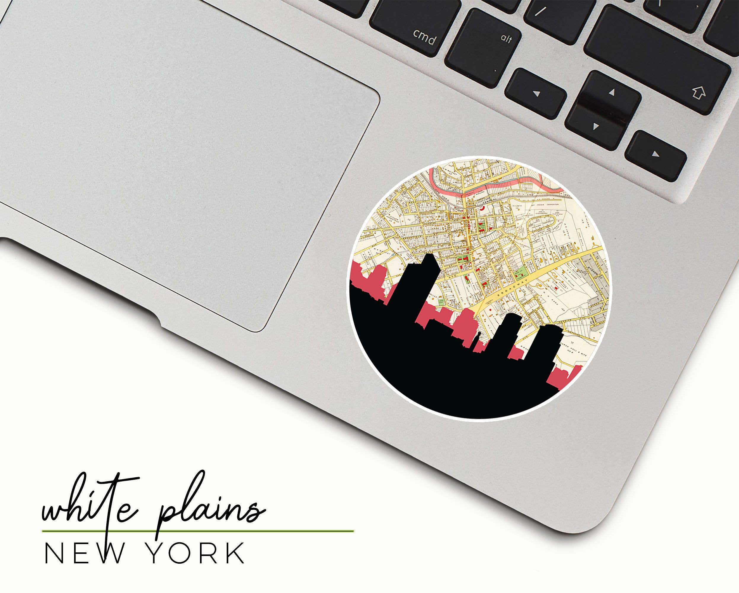 Paperfinch Design – wholesale Sticker – White Plains NY city sticker | city map and skyline0