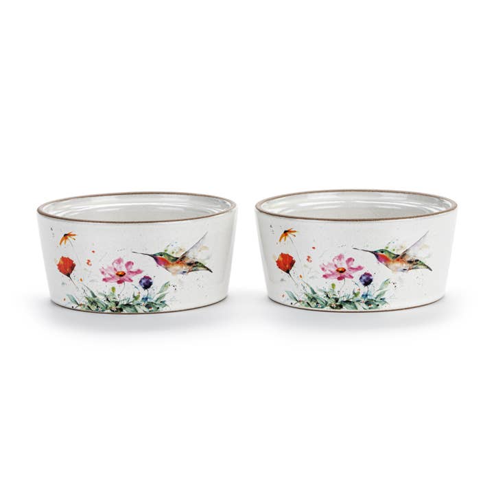 PeeWee Hummer & Flower Ramekins - Set of 2 for wholesale by DEMDACO