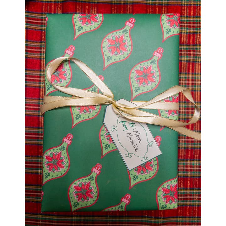 Holiday Ornament Gift Wrap for wholesale by Natalie Kate