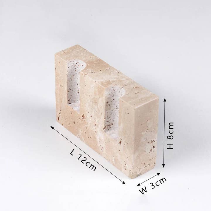 Kiyo Home - Wholesale Candle holder - Travertine Candle Stick Holder5