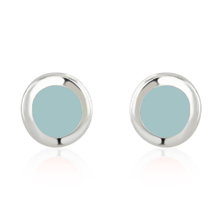 Pastel Blue Enamel Studs for wholesale by Coral & Mint