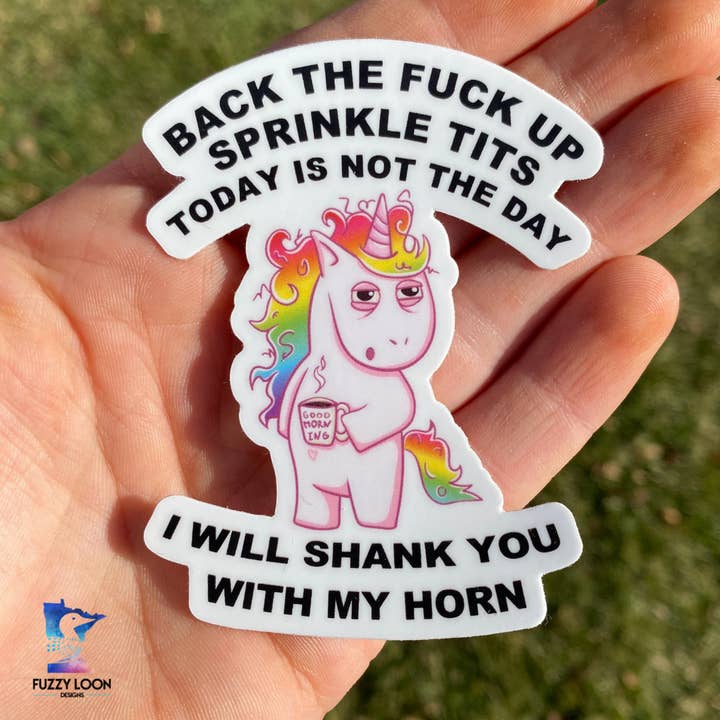 Fuzzy Loon Designs - Wholesale Sticker - Vulgar Unicorn Sticker1