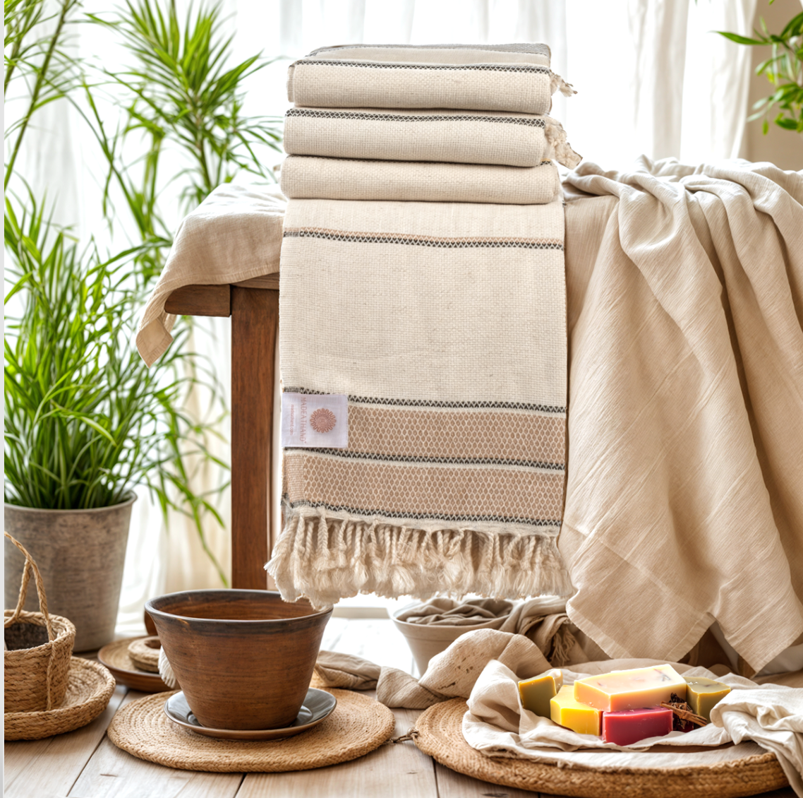 madeathand.nl - Wholesale Bath Towel - Linen Diamond Towel3