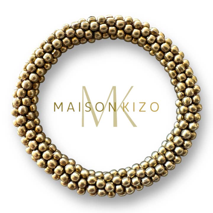 MAISON KIZO - Wholesale Beaded Bracelet - Nepalese Brass Bracelet
