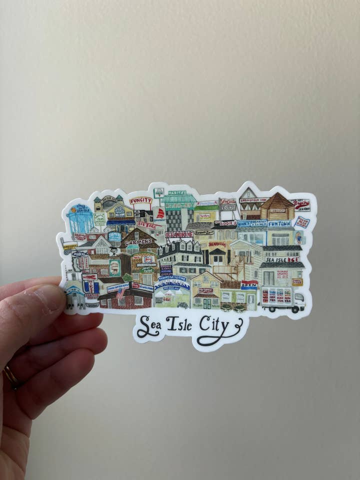 Sea Isle City Sticker for wholesale by Candaces Canvasses
