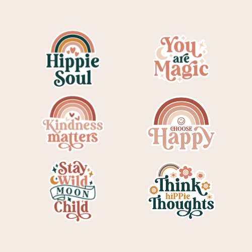 Hippie Soul klistermærke pakke for engroshandel hos My LuElla