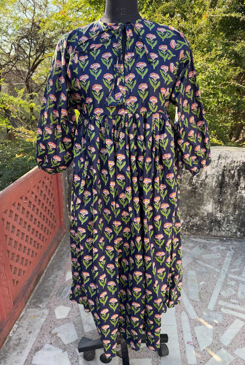 GYPSY STUDIO – wholesale Klänning - Dam – Nattklänning Bomull Blommig Mönstrad Midiklänning Flicka Lång Klänning1