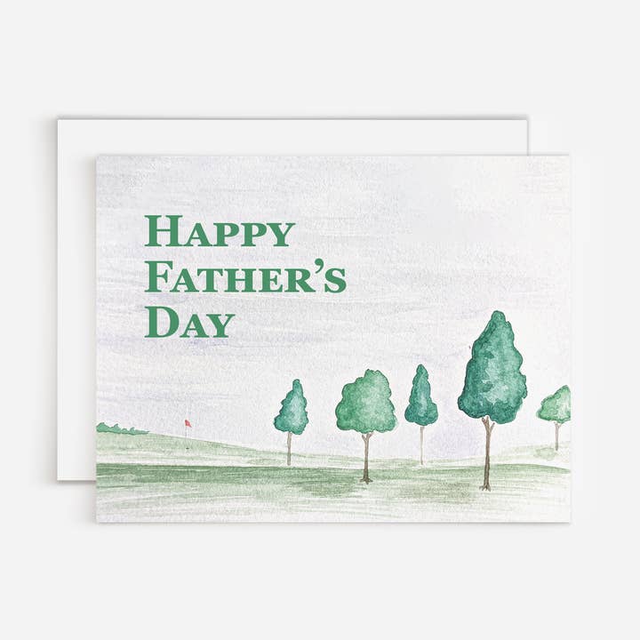 Happy Father's Day Golf Course Card - Single Card for wholesale by White Clover Paper Co.