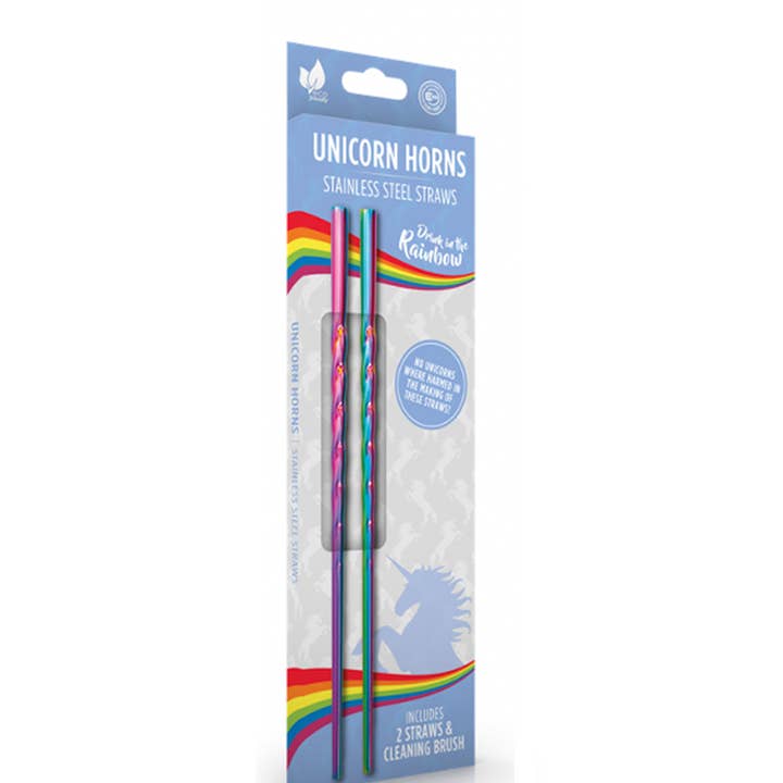 Sparkle Drops – wholesale Drinking straw – Sparkle Drops Unicorn Horns Reusable Metal Straws