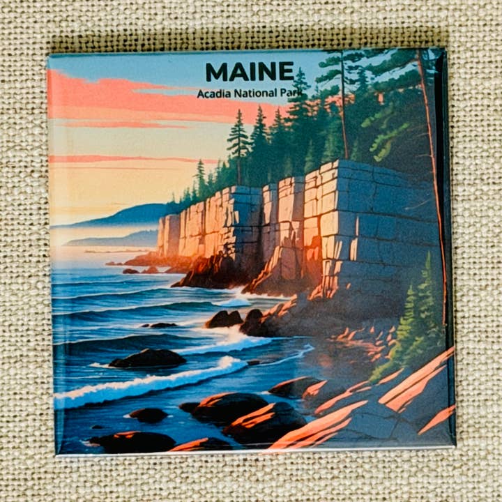 Maine State Magnet - Parc national d'Acadia pour la vente par Cozy Print