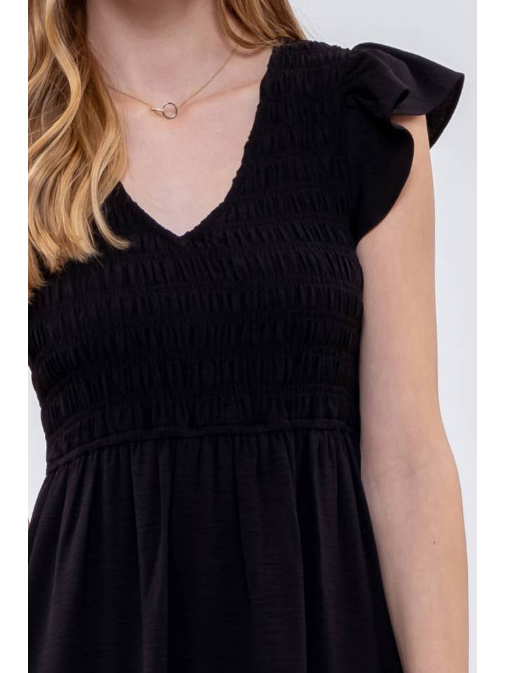 MINE - Wholesale Dress - Women's - FLUTTER SLEEVE MAXI DRESS23