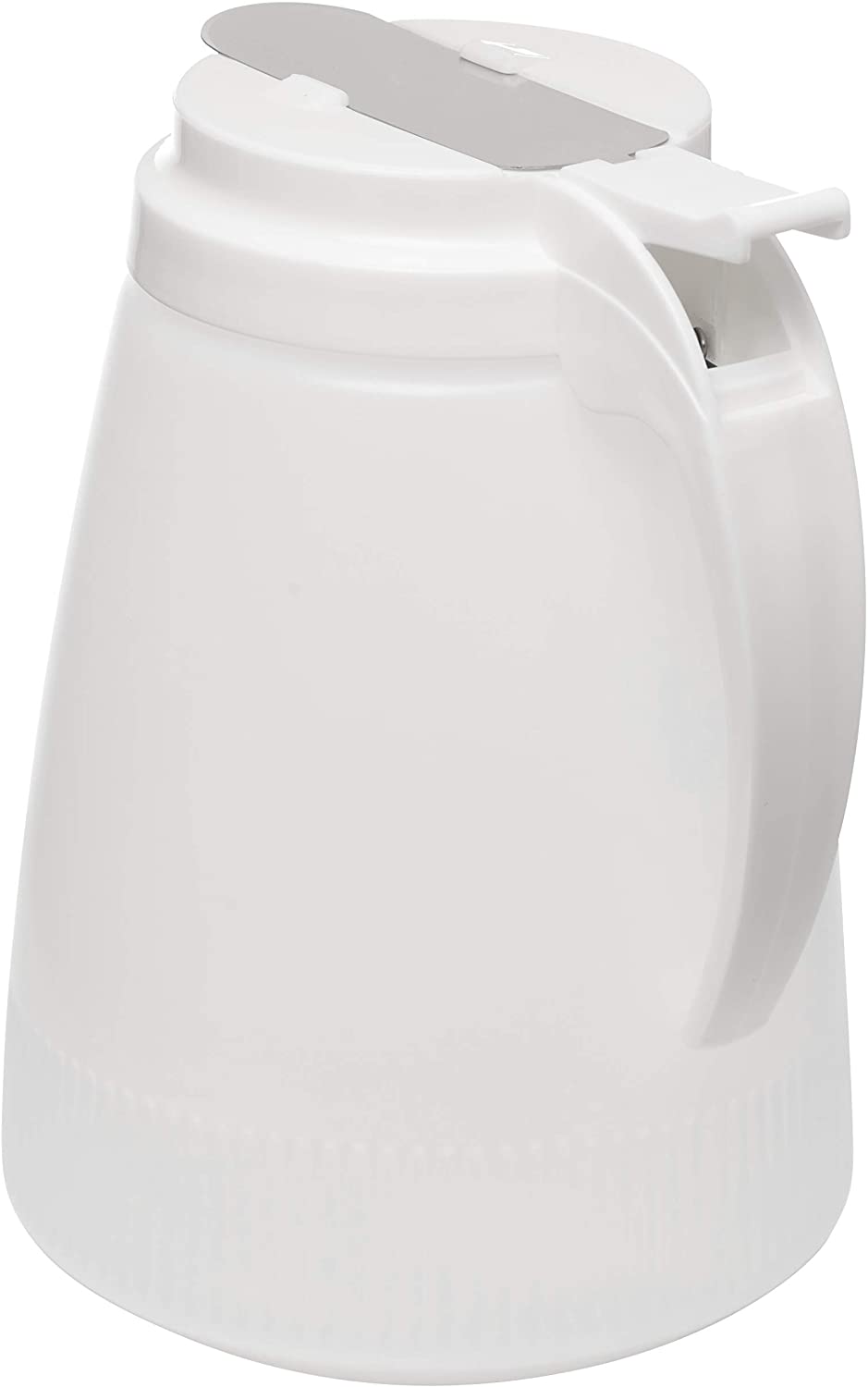 EcoQuality - Wholesale Oil/Vinegar Dispenser - 48Oz Plastic Syrup Dispenser with Plastic Lid and Stainless7