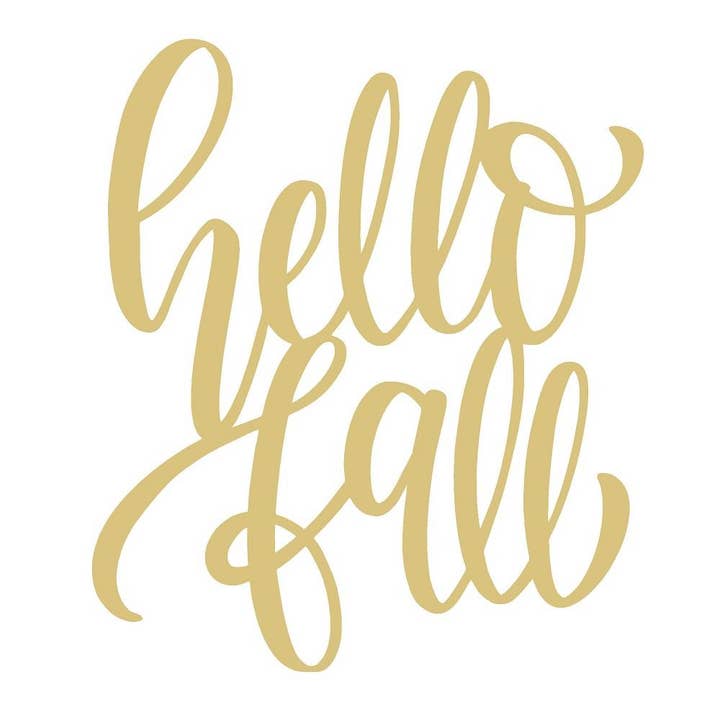 Découpe en bois inachevé Word Hello Fall Style 1 pour la vente par Diverse Woodworking